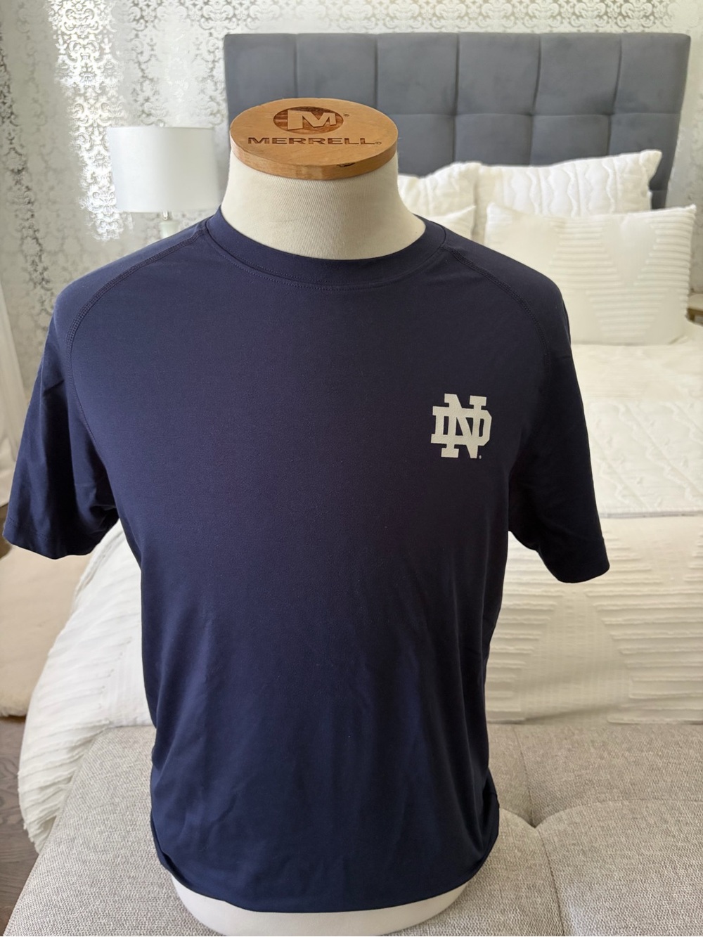 Peter Millar Navy Short-Sleeve Notre Dame Tee